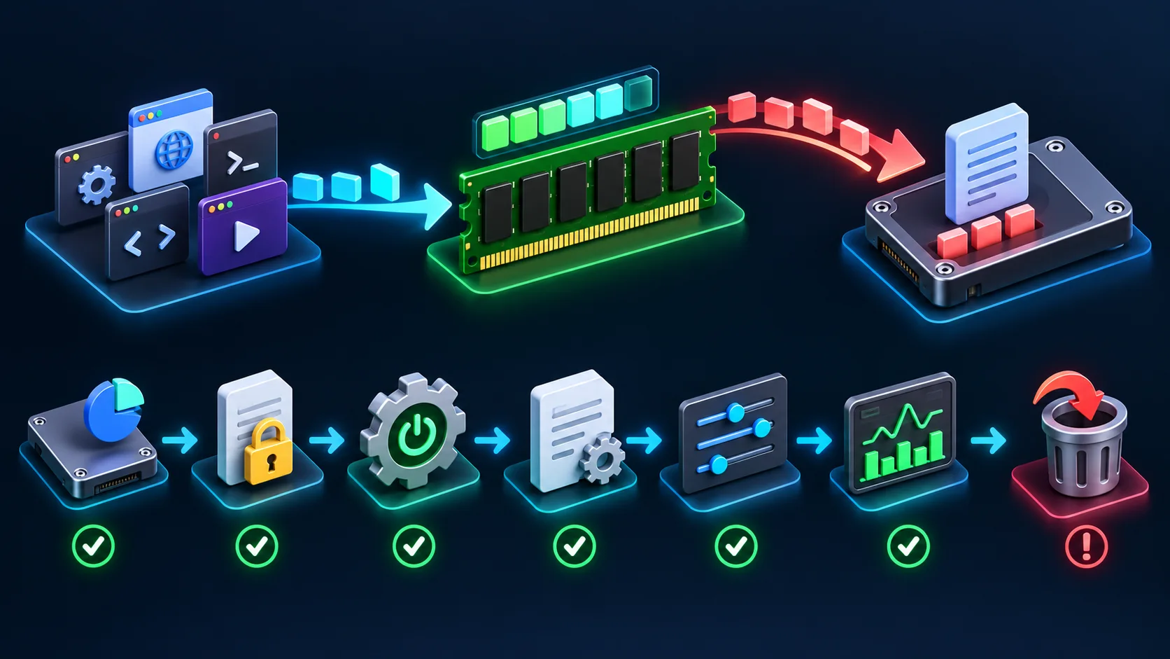 فرایند انتقال کنترل‌شده pageهای کم‌استفاده از RAM به swap file روی دیسک VPS