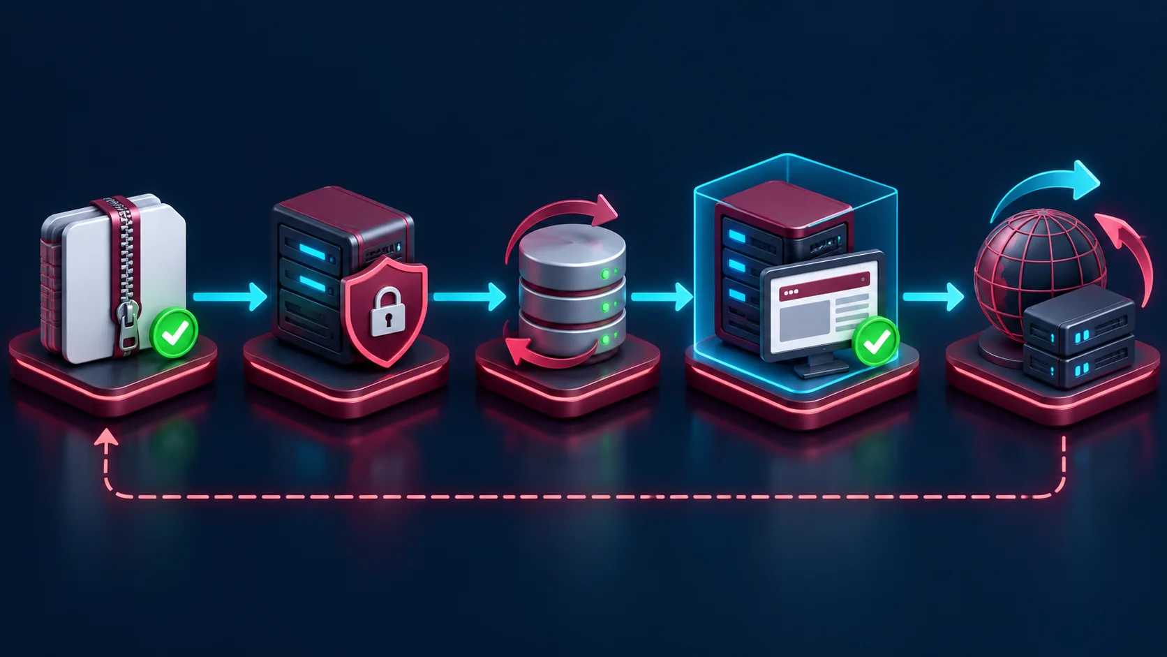 مراحل انتقال وردپرس از بکاپ و انتقال فایل و دیتابیس تا تست مقصد و تغییر DNS