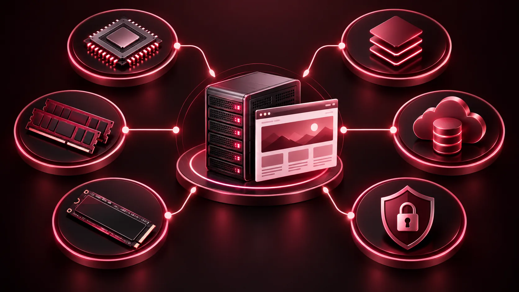 اجزای مهم هاست وردپرس شامل پردازنده، رم، NVMe، کش، بکاپ و امنیت